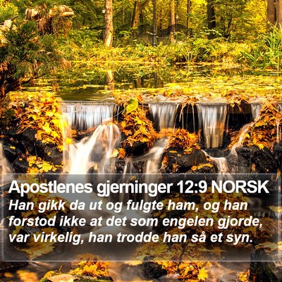 Apostlenes gjerninger 12:9 NORSK Bible Verse Image