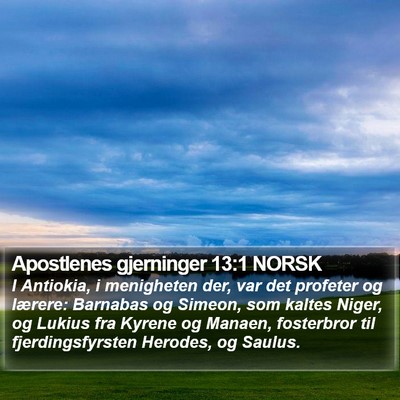 Apostlenes gjerninger 13:1 NORSK Bible Verse Image