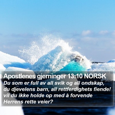 Apostlenes gjerninger 13:10 NORSK Bible Verse Image