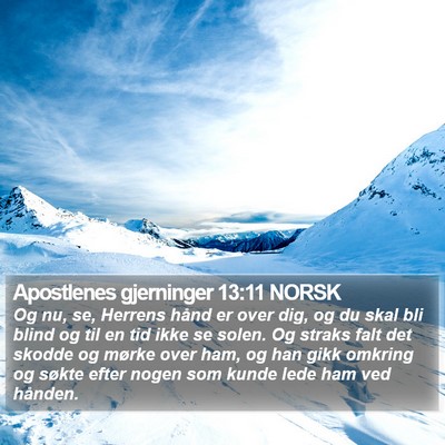 Apostlenes gjerninger 13:11 NORSK Bible Verse Image