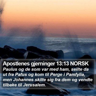 Apostlenes gjerninger 13:13 NORSK Bible Verse Image