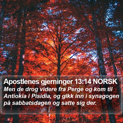 Apostlenes gjerninger 13:14 NORSK Bible Verse Image