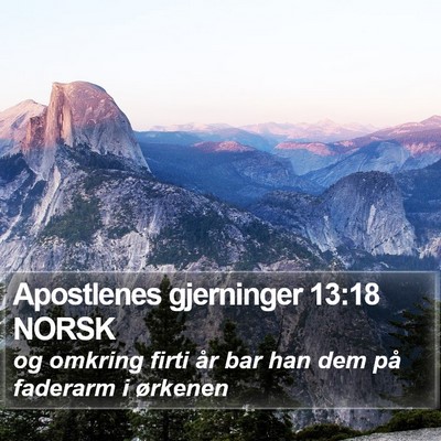 Apostlenes gjerninger 13:18 NORSK Bible Verse Image
