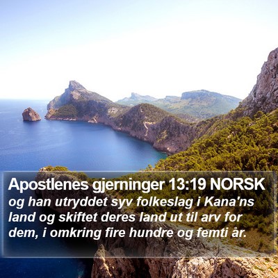 Apostlenes gjerninger 13:19 NORSK Bible Verse Image