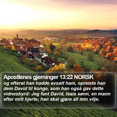 Apostlenes gjerninger 13:22 NORSK Bible Verse Image