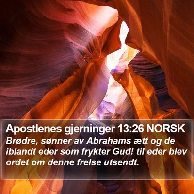 Apostlenes gjerninger 13:26 NORSK Bible Verse Image
