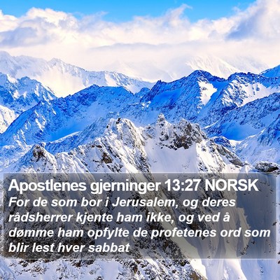 Apostlenes gjerninger 13:27 NORSK Bible Verse Image