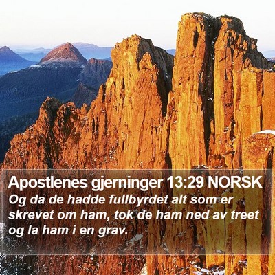 Apostlenes gjerninger 13:29 NORSK Bible Verse Image