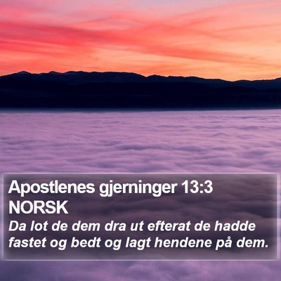 Apostlenes gjerninger 13:3 NORSK Bible Verse Image