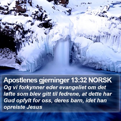 Apostlenes gjerninger 13:32 NORSK Bible Verse Image