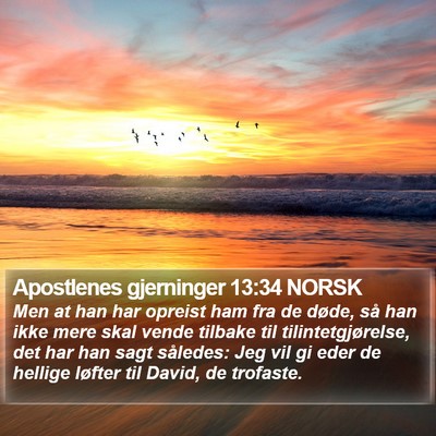 Apostlenes gjerninger 13:34 NORSK Bible Verse Image