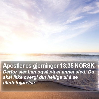 Apostlenes gjerninger 13:35 NORSK Bible Verse Image