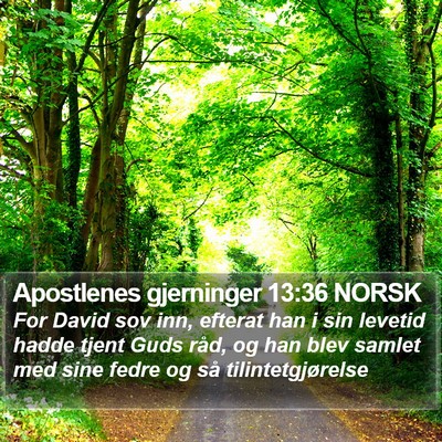 Apostlenes gjerninger 13:36 NORSK Bible Verse Image