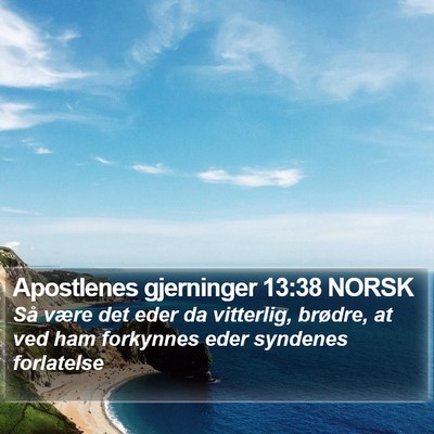 Apostlenes gjerninger 13:38 NORSK Bible Verse Image