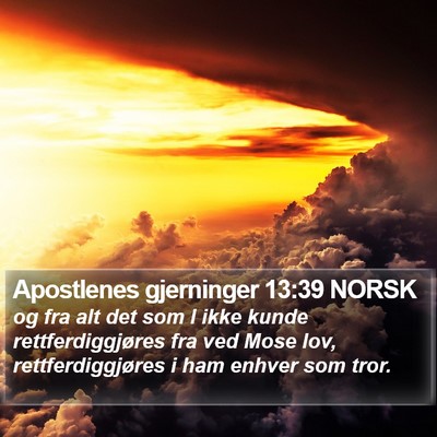 Apostlenes gjerninger 13:39 NORSK Bible Verse Image