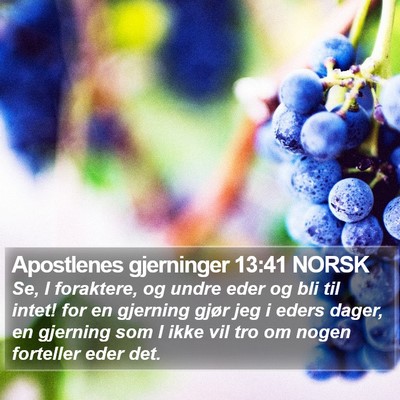 Apostlenes gjerninger 13:41 NORSK Bible Verse Image