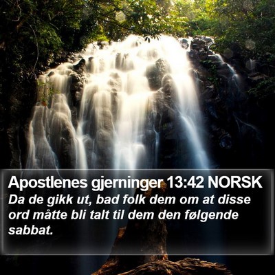 Apostlenes gjerninger 13:42 NORSK Bible Verse Image