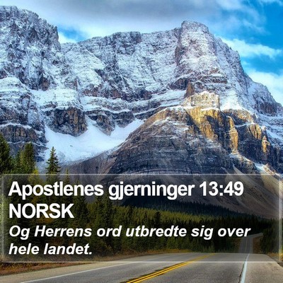 Apostlenes gjerninger 13:49 NORSK Bible Verse Image