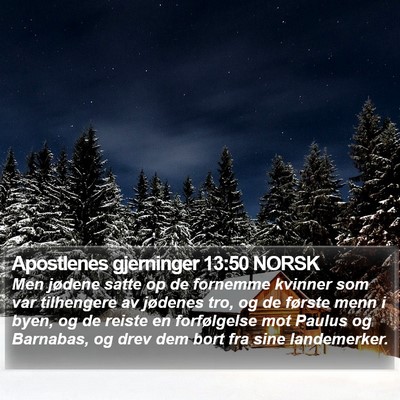 Apostlenes gjerninger 13:50 NORSK Bible Verse Image