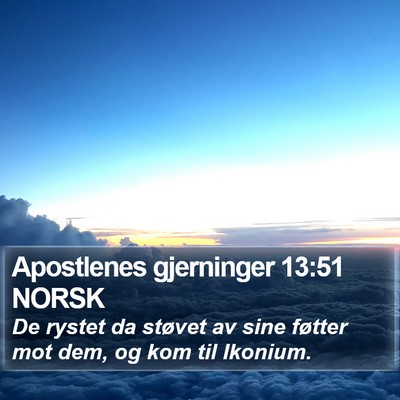 Apostlenes gjerninger 13:51 NORSK Bible Verse Image