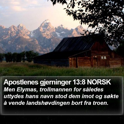 Apostlenes gjerninger 13:8 NORSK Bible Verse Image