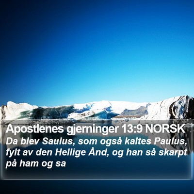 Apostlenes gjerninger 13:9 NORSK Bible Verse Image