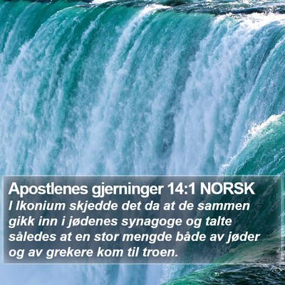 Apostlenes gjerninger 14:1 NORSK Bible Verse Image