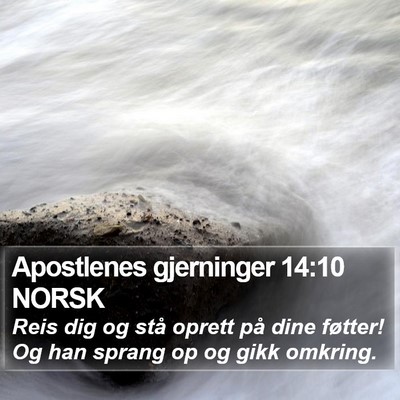Apostlenes gjerninger 14:10 NORSK Bible Verse Image