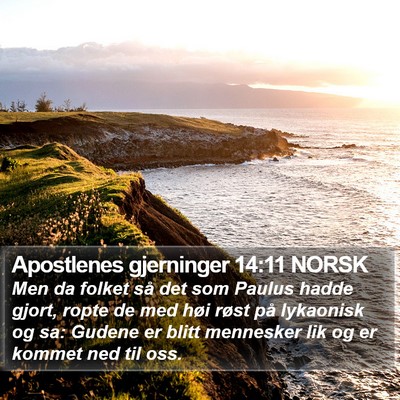 Apostlenes gjerninger 14:11 NORSK Bible Verse Image