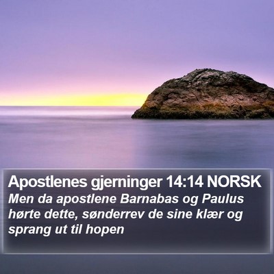 Apostlenes gjerninger 14:14 NORSK Bible Verse Image