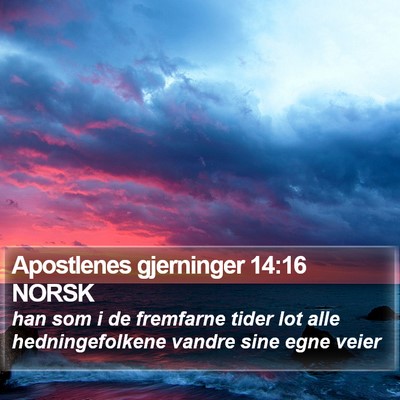 Apostlenes gjerninger 14:16 NORSK Bible Verse Image