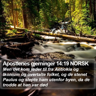 Apostlenes gjerninger 14:19 NORSK Bible Verse Image