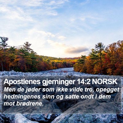 Apostlenes gjerninger 14:2 NORSK Bible Verse Image