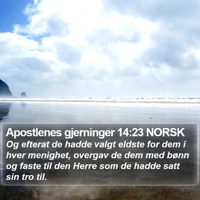 Apostlenes gjerninger 14:23 NORSK Bible Verse Image