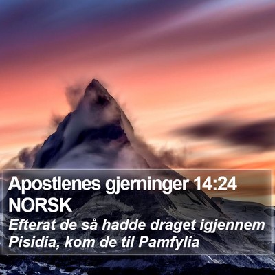 Apostlenes gjerninger 14:24 NORSK Bible Verse Image