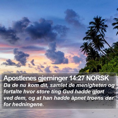 Apostlenes gjerninger 14:27 NORSK Bible Verse Image
