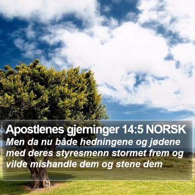 Apostlenes gjerninger 14:5 NORSK Bible Verse Image