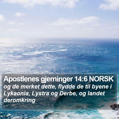 Apostlenes gjerninger 14:6 NORSK Bible Verse Image