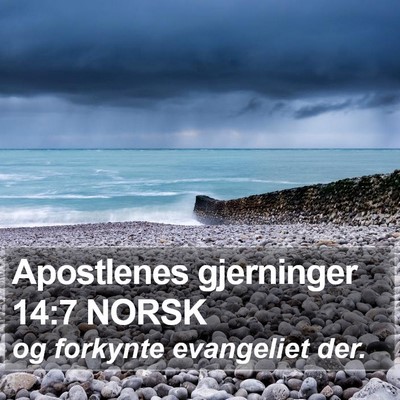 Apostlenes gjerninger 14:7 NORSK Bible Verse Image