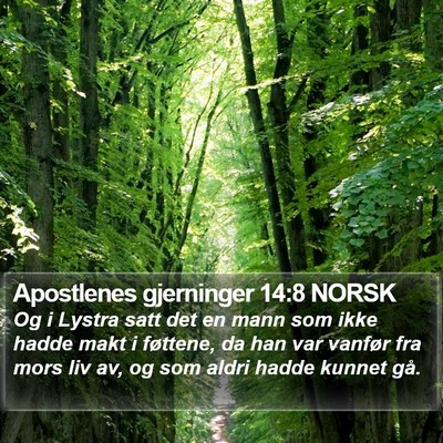 Apostlenes gjerninger 14:8 NORSK Bible Verse Image