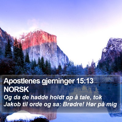 Apostlenes gjerninger 15:13 NORSK Bible Verse Image