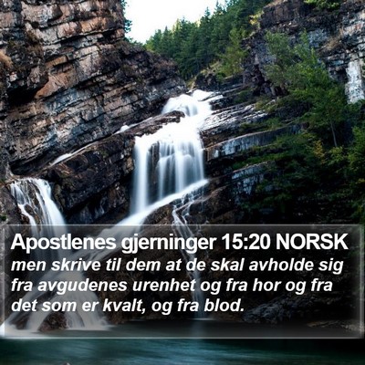 Apostlenes gjerninger 15:20 NORSK Bible Verse Image