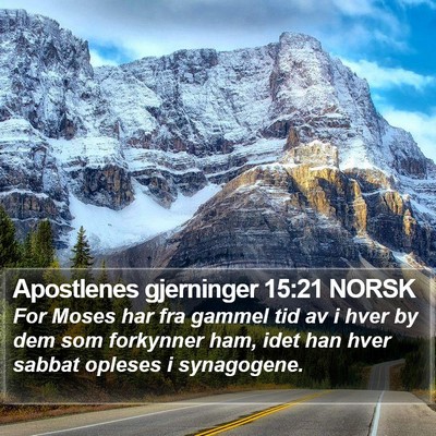Apostlenes gjerninger 15:21 NORSK Bible Verse Image