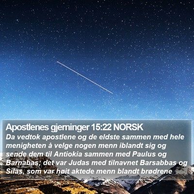 Apostlenes gjerninger 15:22 NORSK Bible Verse Image