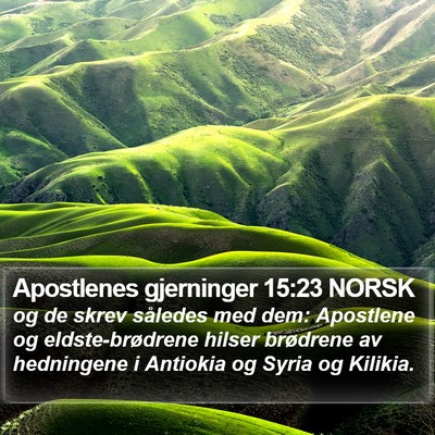 Apostlenes gjerninger 15:23 NORSK Bible Verse Image