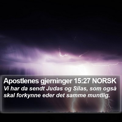 Apostlenes gjerninger 15:27 NORSK Bible Verse Image