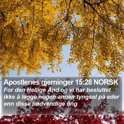 Apostlenes gjerninger 15:28 NORSK Bible Verse Image