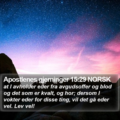 Apostlenes gjerninger 15:29 NORSK Bible Verse Image