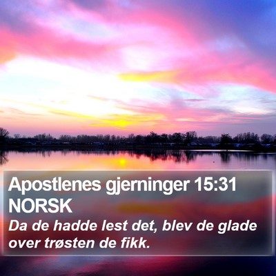 Apostlenes gjerninger 15:31 NORSK Bible Verse Image