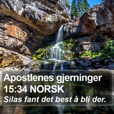 Apostlenes gjerninger 15:34 NORSK Bible Verse Image